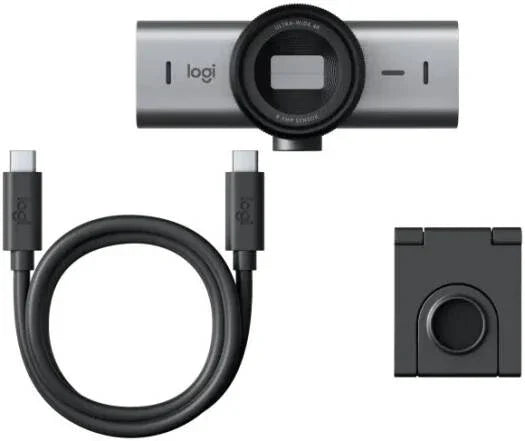 Logitech MX Brio 705 Business Webcam, 4K Video Quality, Right Sight Auto-Framing, Show Mode, Dual Beamforming Mics, Integrated Privacy Shutter, USB-C, 1.5m Cable Length, Gray - eBuy UAE
